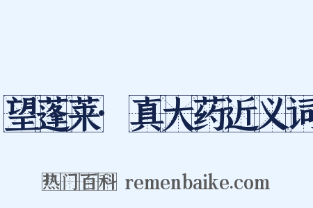 望蓬莱·真大药近义词是什么意思的图片